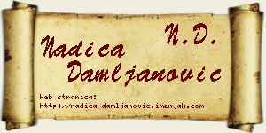 Nadica Damljanović vizit kartica